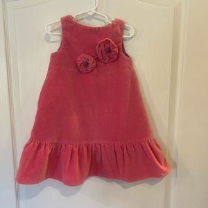 Lola et moi Girl’s pink sleeveless velvet Dress. Size 2-3